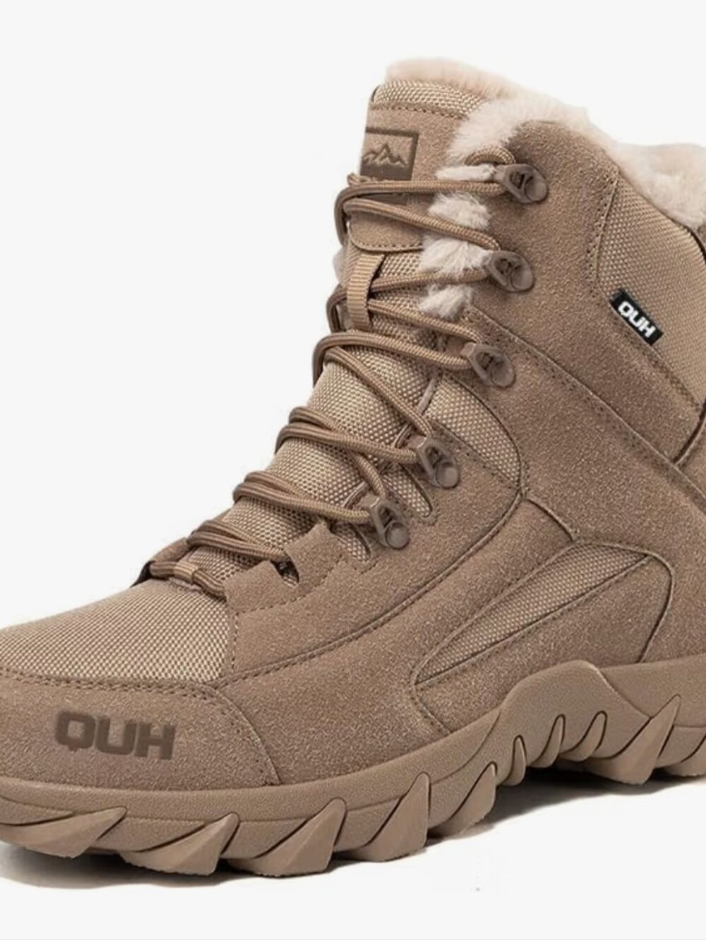 Men's Snow Boots Waterproof Military Training Fur Lined Anti Slip Warm Boots